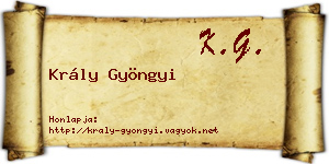Krály Gyöngyi névjegykártya