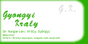 gyongyi kraly business card